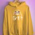 Pride Sloth Asexual Flag Sunglasses Hoodie - Mustard